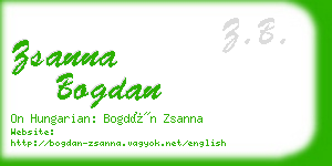 zsanna bogdan business card